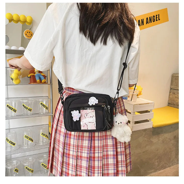 Nuevo Bolso Kawaii para niñas, novedad de 2024, Bolso transparente JK, Bolso cruzado pequeño para mujeres, bolsos y Bolsos de hombro, Bolso Itabag