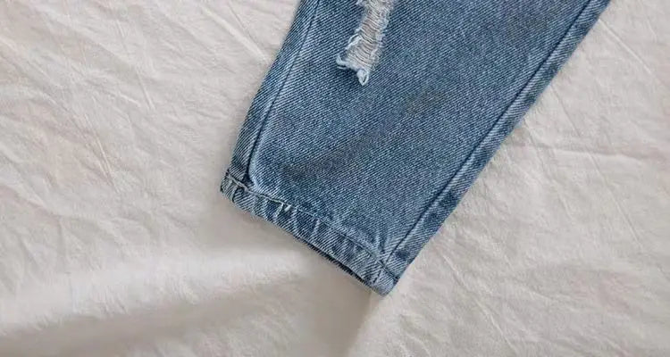 Pantalones vaqueros informales rasgados para niños, ropa de otoño para niñas pequeñas, pantalones bombachos holgados para bebés de 2, 3, 4 y 5 años