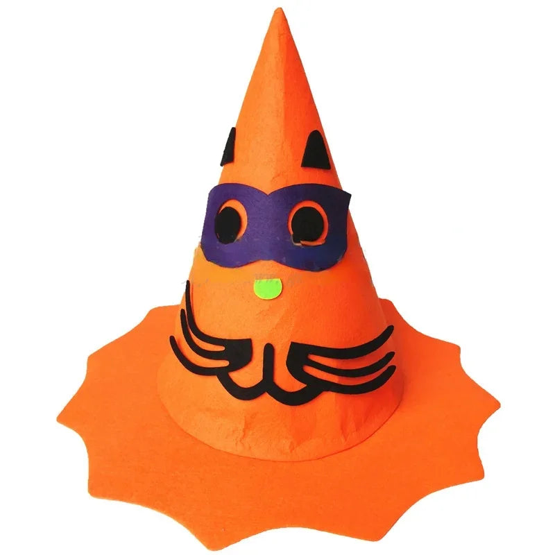 Fiesta de Halloween Vacaciones Mascarada Show Performance Vestir Accesorios Sombrero de calabaza Niños Niñas Naranja