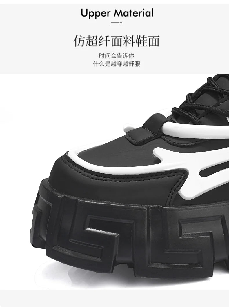 Zapatos informales para hombre, zapatos para caminar de estilo callejero, zapatillas de deporte con suela gruesa, zapatillas de baloncesto para correr, zapatillas vulcanizadas 2023 para hombre