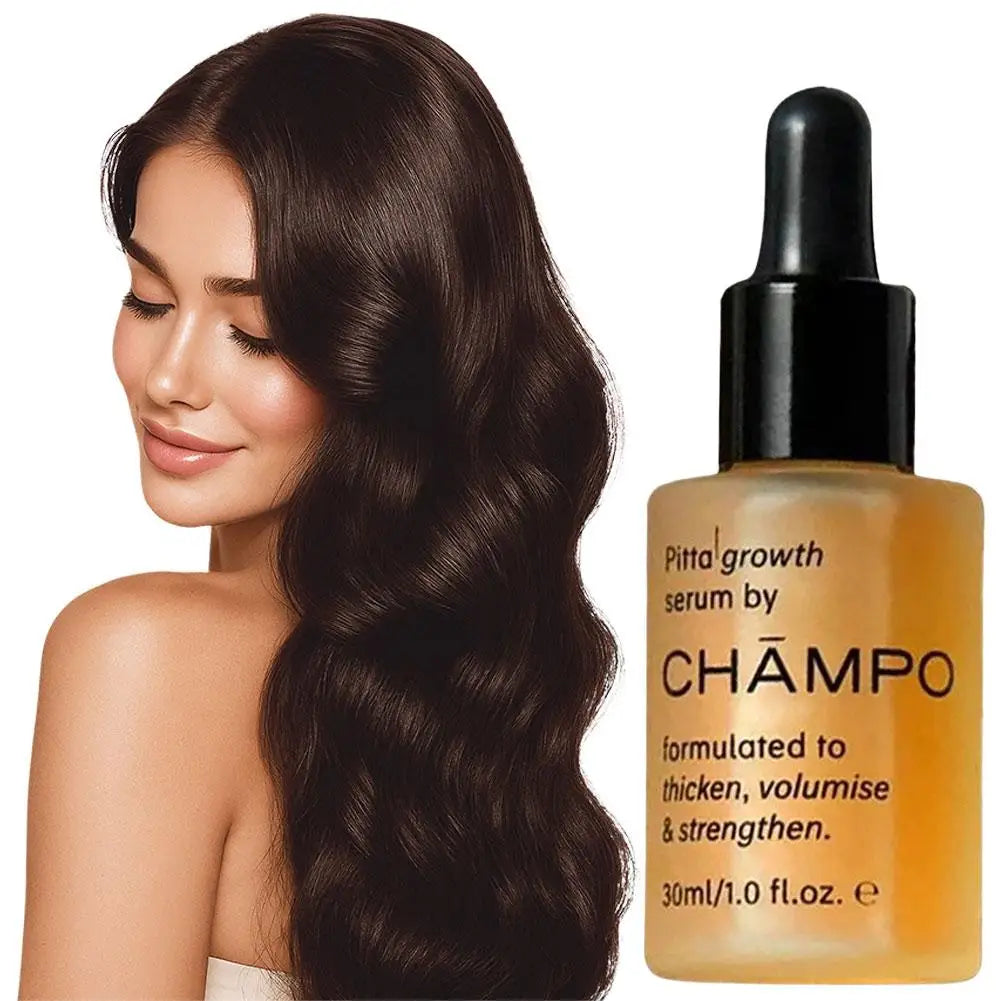 CHAMPO Pitta Growth Serum 30ml - Esencia para el Crecimiento del Cabello, Engrosamiento, Volumen, Fortalecimiento, Anticaída, Nutrición y Reparación del Cuero Cabelludo