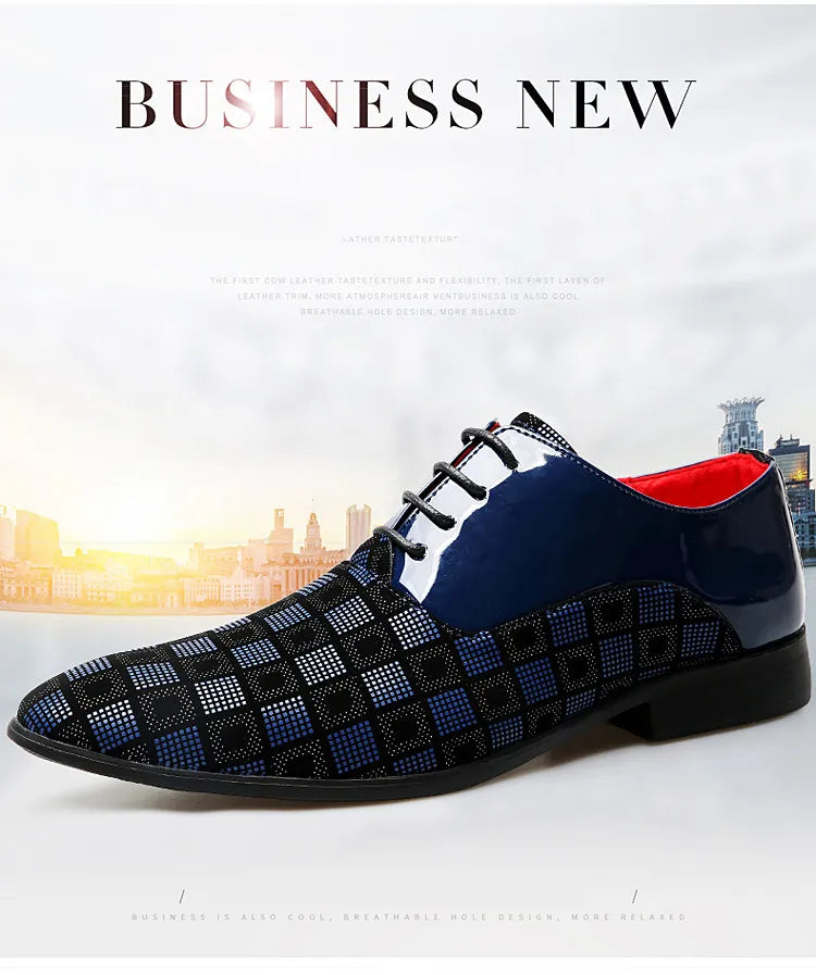 Zapatos de cuero informales rojos elegantes para hombre, zapatos de vestir con cordones y punta estrecha, zapatos formales cómodos, zapatos de vestir para hombre