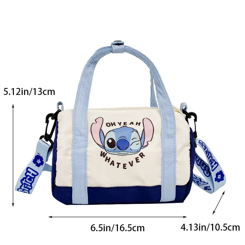Bolso de hombro de lona de punto para mujer, bolso cruzado informal con oso de fresa de dibujos animados, desplazamientos diarios