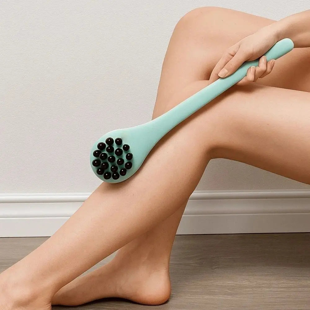 Palo de masaje meridiano multifuncional, martillo de masaje de diseño portátil de 48cm de longitud, tocando puntos de acupuntura, artemisa hecha a mano