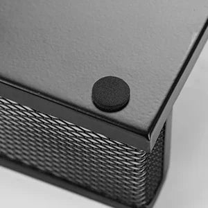 Organizador de escritorio de malla, carrito de suministros de oficina con portalápices y cestas de almacenamiento para accesorios de escritorio, 3 compartimentos, negro