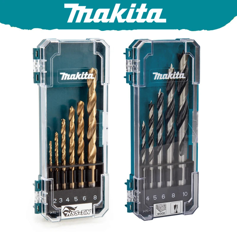 Makita D-72833 D-72861 Juego de brocas para Metal/madera HSS-taladro helicoidal de estaño accesorios de herramientas multifuncionales de varios tamaños