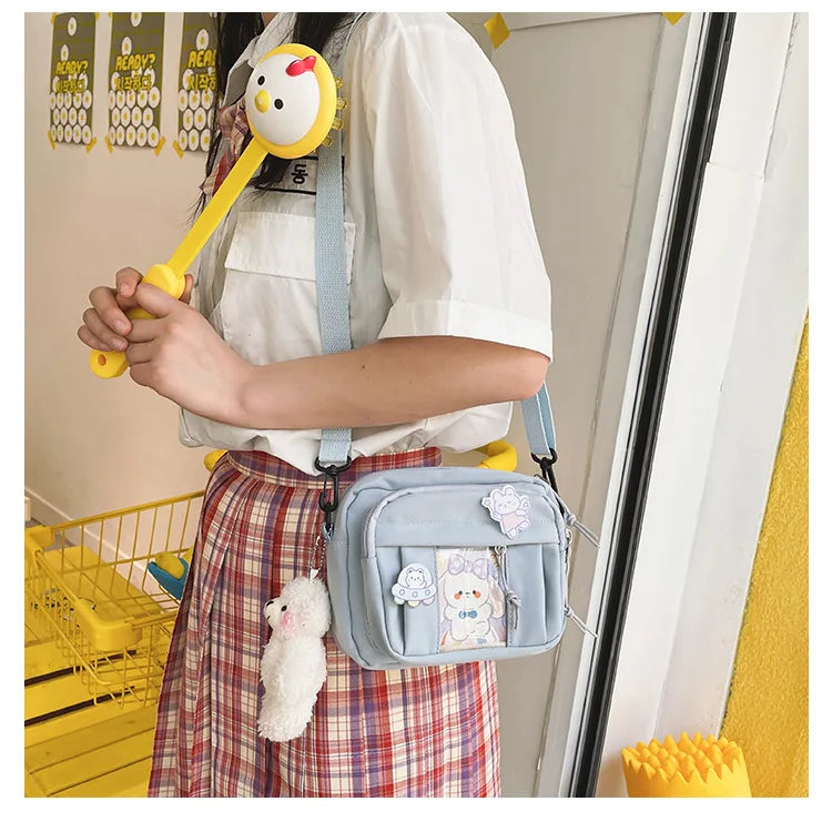 Nuevo Bolso Kawaii para niñas, novedad de 2024, Bolso transparente JK, Bolso cruzado pequeño para mujeres, bolsos y Bolsos de hombro, Bolso Itabag