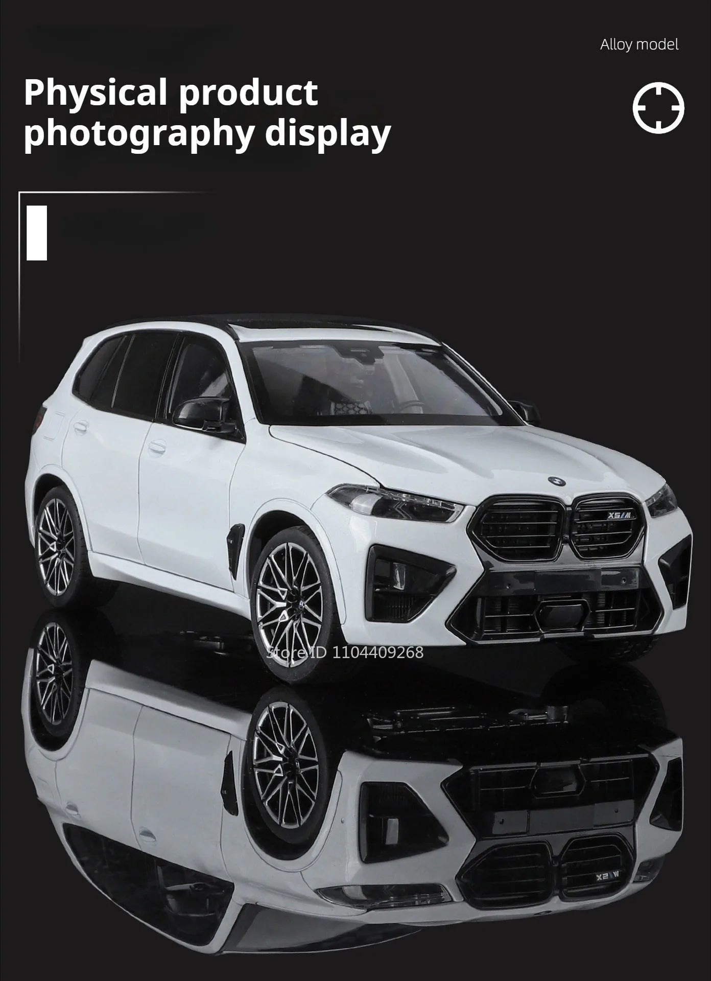 Modelo de coche X5M de gran tamaño 1:18, cuerpo de aleación de juguete, neumáticos de goma, tobogán hacia adelante, absorción de impacto, modelos de vehículos, adornos de escritorio