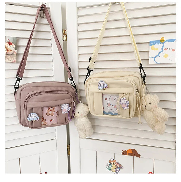 Nuevo Bolso Kawaii para niñas, novedad de 2024, Bolso transparente JK, Bolso cruzado pequeño para mujeres, bolsos y Bolsos de hombro, Bolso Itabag