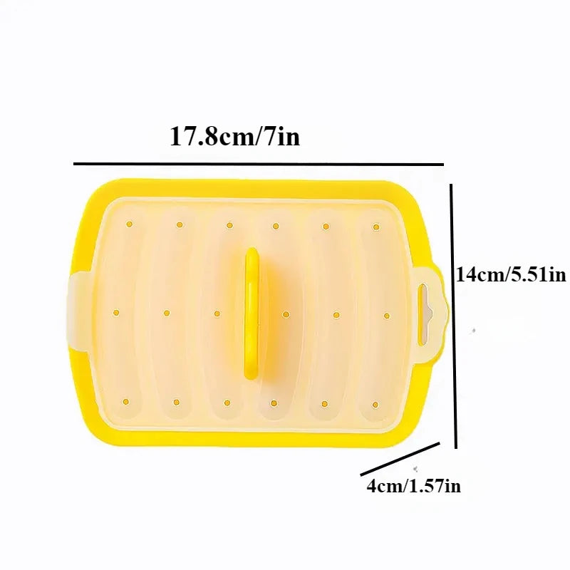Molde de Silicona de Grado Alimenticio para Salchichas, Reutilizable, Antiadherente, Bandeja para Hacer Salchichas con Orificios, Herramienta de Cocina Apta para Salchichas Caseras