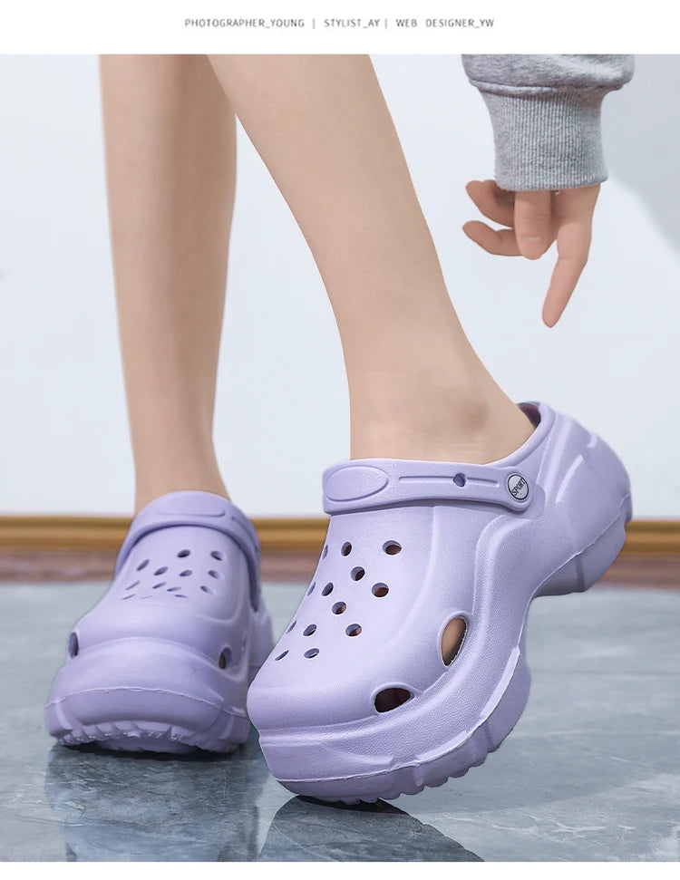 Sandalias de moda para mujer, zapatillas impermeables, zapatos de mujer, toboganes de verano para exteriores, zapatos de jardín de suela blanda, zuecos de interior, sandalias