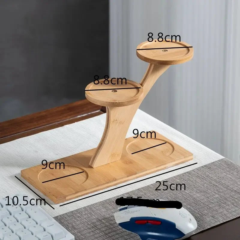 Bandeja de madera de bambú para escritorio, estante de flores, suculentas, bonsái, organizador, suministros de jardinería, decoración del hogar, adorno de escritorio, regalo