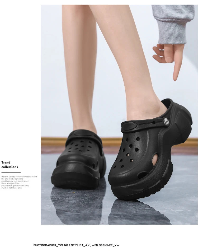 Sandalias de moda para mujer, zapatillas impermeables, zapatos de mujer, toboganes de verano para exteriores, zapatos de jardín de suela blanda, zuecos de interior, sandalias