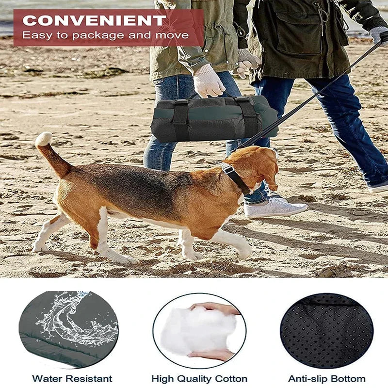 Manta plegable impermeable para cama de perro, estera de Picnic para perros, asiento de coche para perros pequeños, medianos y grandes, almohadilla portátil para acampar y viajar para mascotas