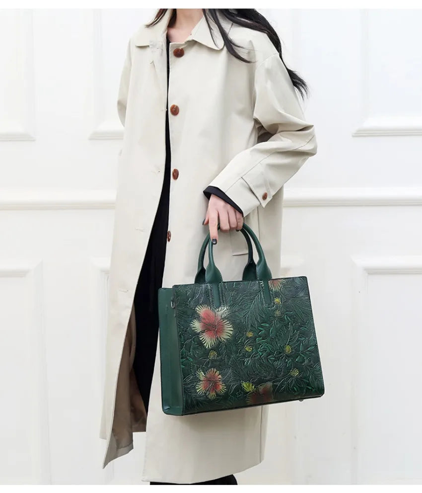 Bolso de hombro de diseñador de alta calidad para mujer, gran capacidad, bolsillo de oficina, bolsa cruzada Diagonal en relieve, bolsa de documentos oficial