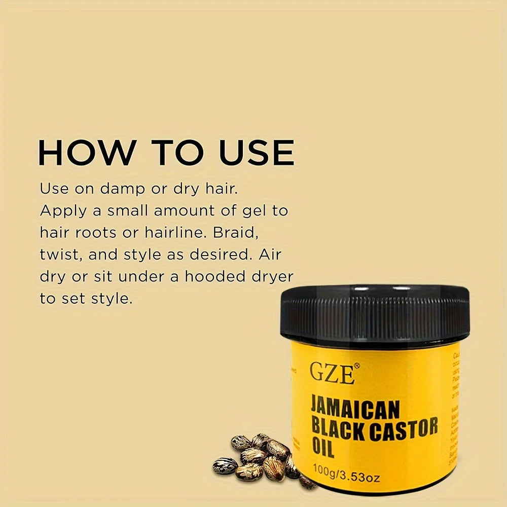 GZE JAMAICAN Aceite de ricino negro puro prensado en frío para el crecimiento del cabello, hidratación de la piel y la salud del cuero cabelludo: promoción del cabello grueso