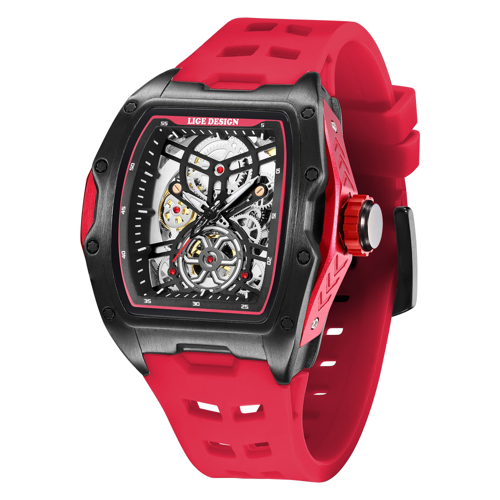 Reloj LIGE 2026 Nuevo de Lujo para Hombre, Deportivo, Automático, Mecánico, con Correa, Reloj de Pulsera Masculino