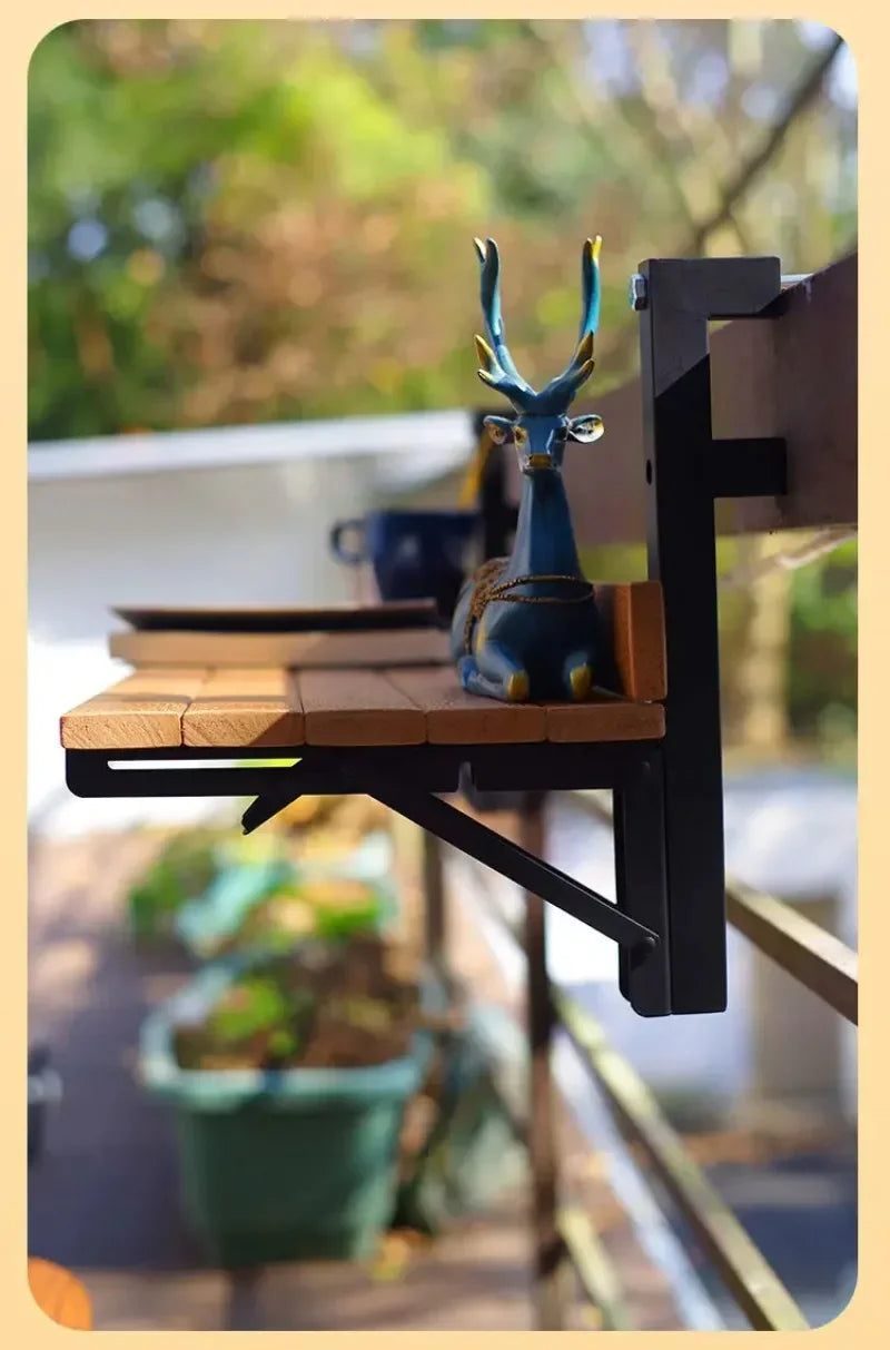 Escritorio plegable portátil, mesas de balcón, barandilla colgante multifuncional, muebles de diseño para el hogar pequeños, modernos y sencillos, impermeables