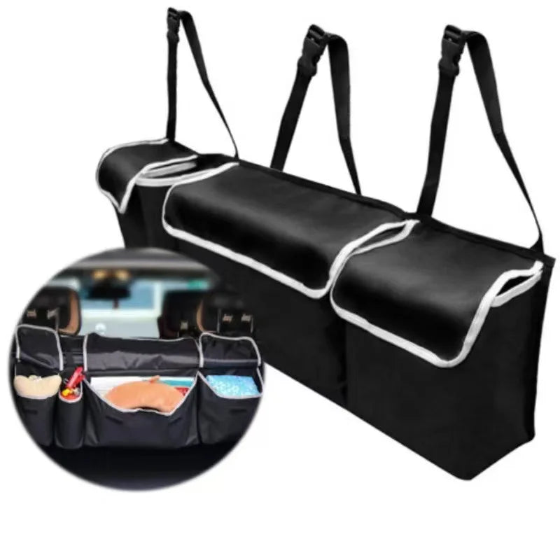 Bolsa de almacenamiento versátil para maletero de coche, tela Oxford, colgante para asiento trasero, caja organizadora para Interior de automóvil