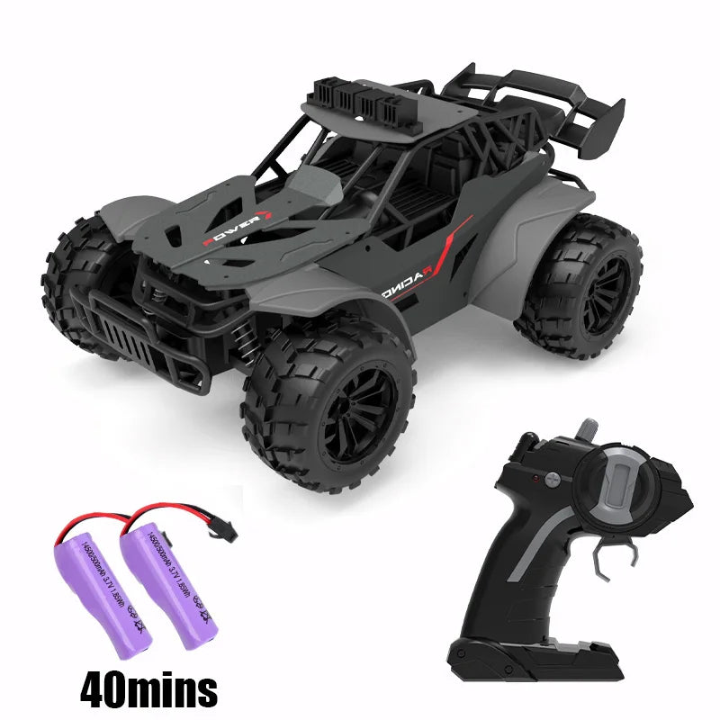 Coches Rc con luz 20 KM/H 2,4G, coche de carreras de alta velocidad con Control remoto, vehículo todoterreno, coche de escalada en un letrero, juguetes para niños
