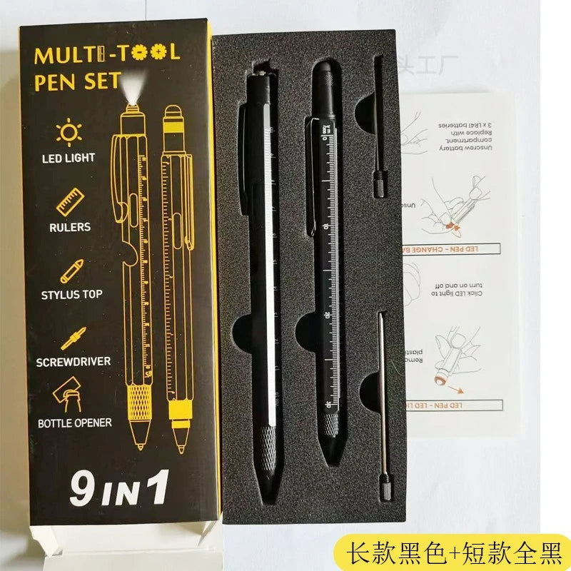 Regalos para hombres, papá, marido, día del padre, regalos de cumpleaños para novio, bolígrafo multiherramienta 9 en 1, herramienta, regalos para mancuerna, artilugios geniales
