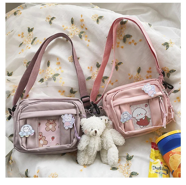 Nuevo Bolso Kawaii para niñas, novedad de 2024, Bolso transparente JK, Bolso cruzado pequeño para mujeres, bolsos y Bolsos de hombro, Bolso Itabag
