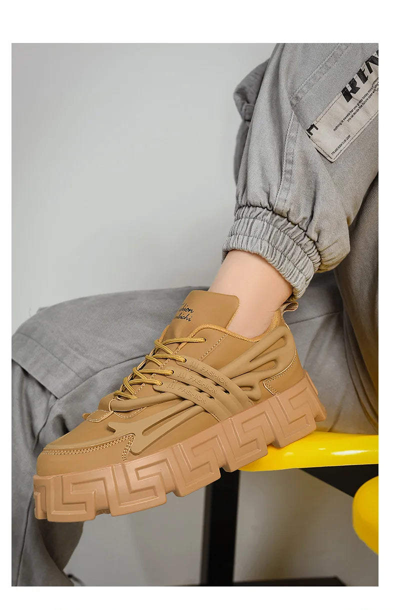 Zapatos informales para hombre, zapatos para caminar de estilo callejero, zapatillas de deporte con suela gruesa, zapatillas de baloncesto para correr, zapatillas vulcanizadas 2023 para hombre