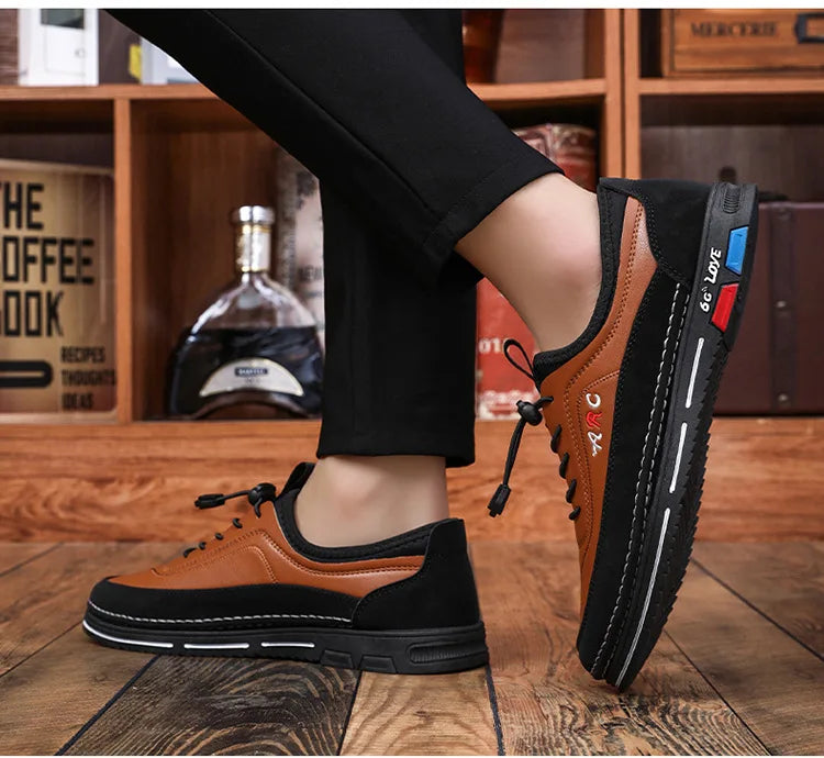 Zapatos informales para hombre, moda de otoño 2025, cómodos zapatos de negocios antideslizantes para hombre, calzado ligero de talla grande 39-44, zapatillas nuevas para hombre