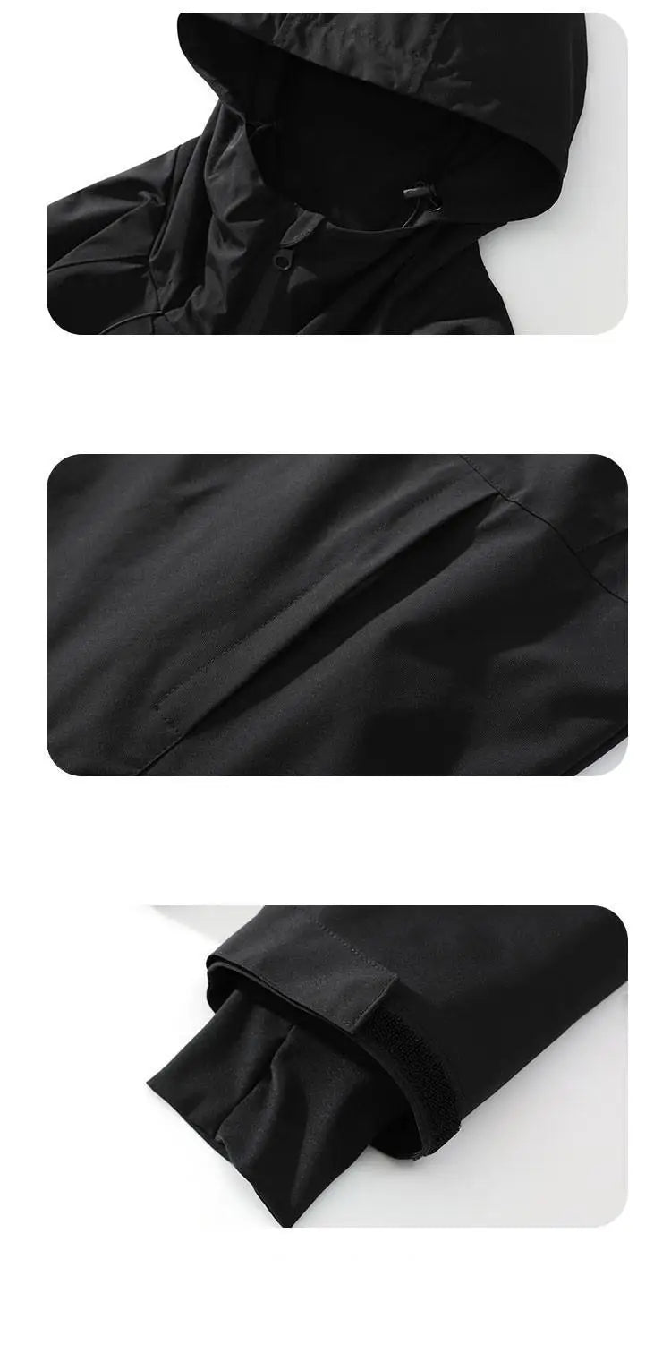 Traje de esquí de invierno para hombres y mujeres, conjunto de chaqueta y pantalones de esquí gruesos y cálidos impermeables para snowboard, ropa para exteriores, M-5XL