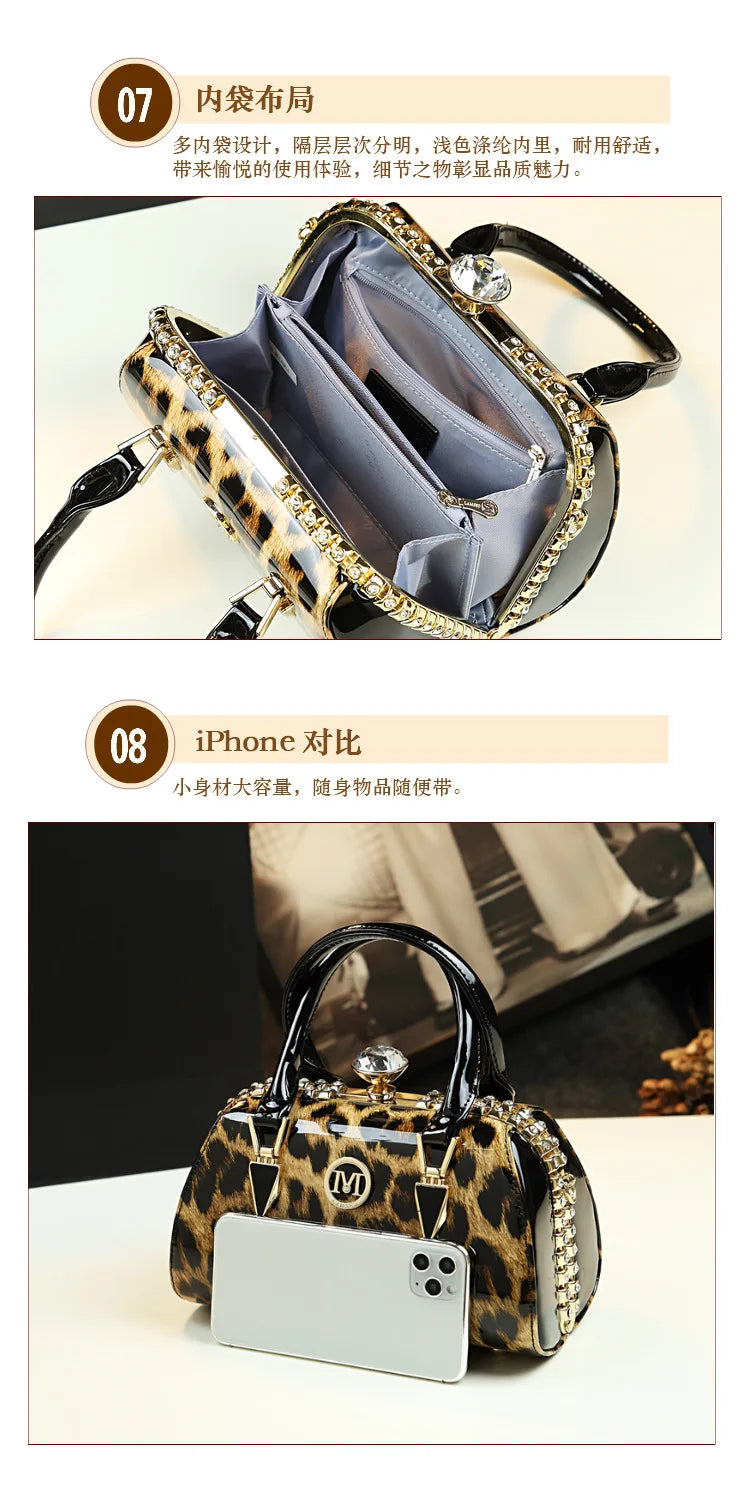 Bolso de mujer Bolso de hombro pequeño de cuero brillante personalizado Nuevo bolso cruzado Bolso de almohada de moda