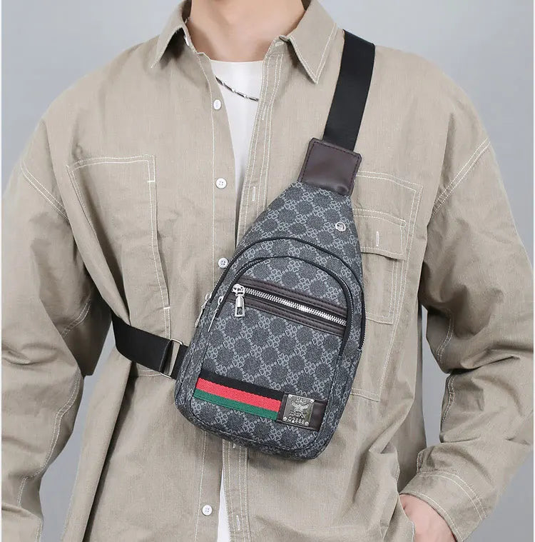 Bolso Mensajero Multifuncional para Hombre, Bolso de Hombro, Bolso Casual Cruzado con Orificio para Auriculares