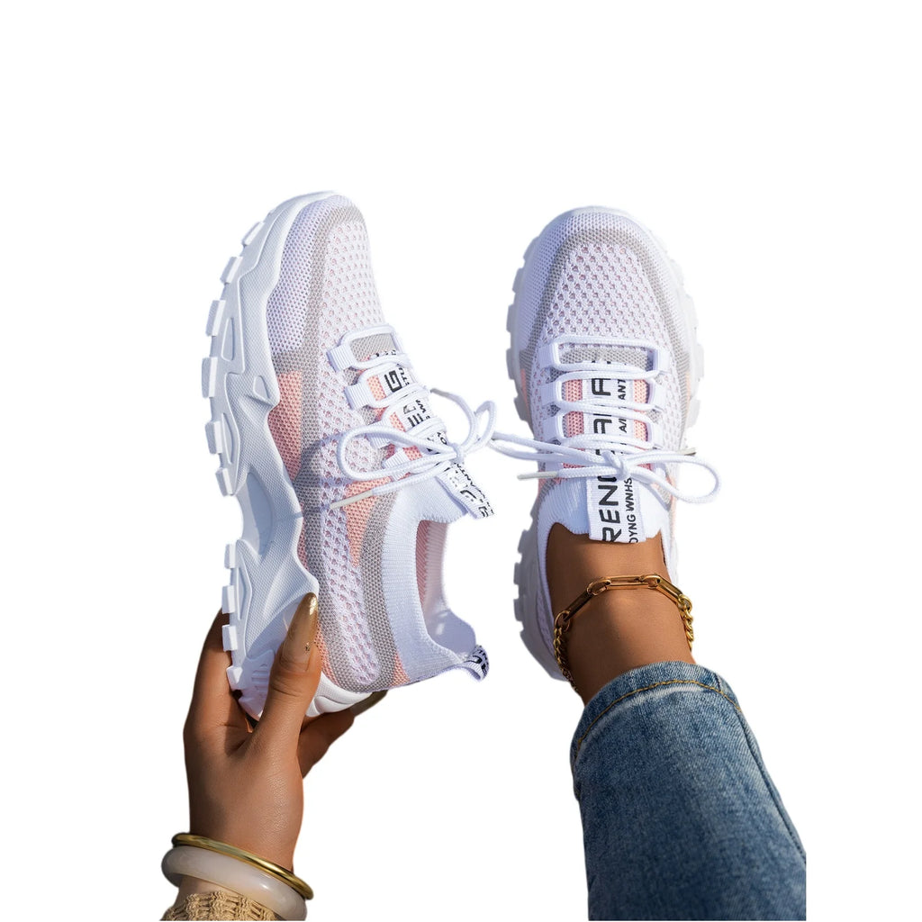 Zapatos De Mujer verano 2025 nuevas cuatro estaciones versátiles finos Zapatos informales transpirables grandes zapatillas De deporte De moda Mujer Zapatos De Mujer