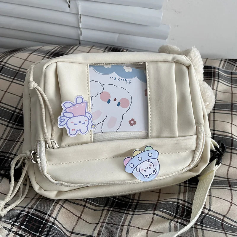 Nuevo Bolso Kawaii para niñas, novedad de 2024, Bolso transparente JK, Bolso cruzado pequeño para mujeres, bolsos y Bolsos de hombro, Bolso Itabag