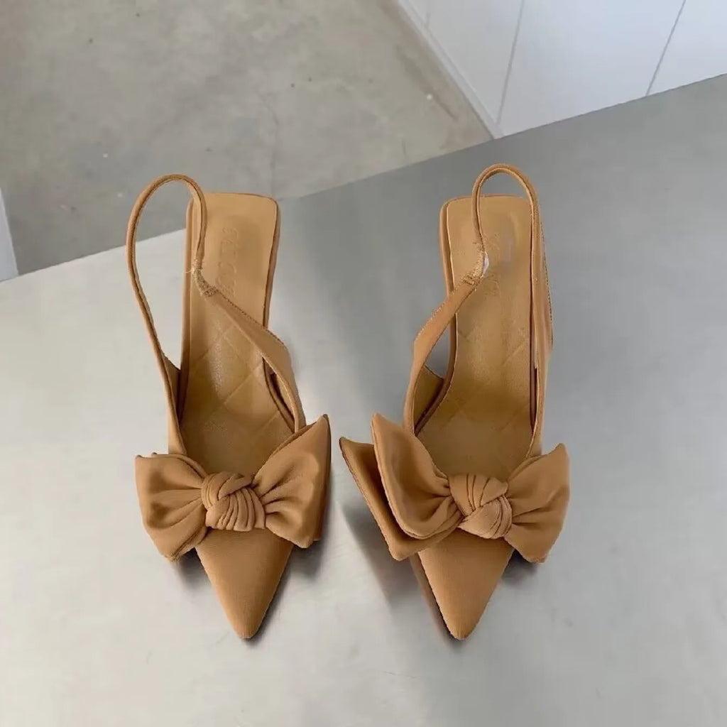 Sandalias De tacón alto para Mujer, moda De primavera, nuevos Zapatos cómodos De diseñador De mariposa, vestido Sexy, sandalias con punta estrecha, Zapatos De Mujer