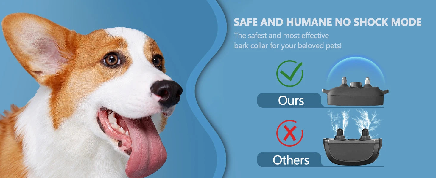 Collar de ladridos para perros, Collar contra la oscuridad para perros grandes, medianos y pequeños, Collar de ladridos inteligente, Collar de entrenamiento antiladridos recargable con 8 ajustes