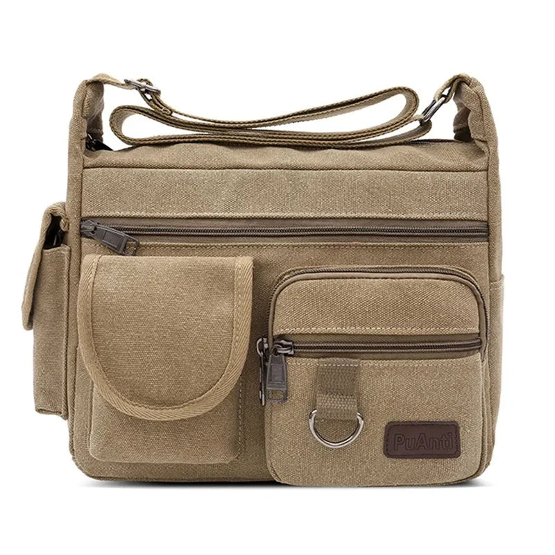 Bolsos de hombro de lona para hombre, bolso cruzado informal de viaje para hombre, bolsos de mensajero de lujo, bolso de mano de alta calidad a la moda
