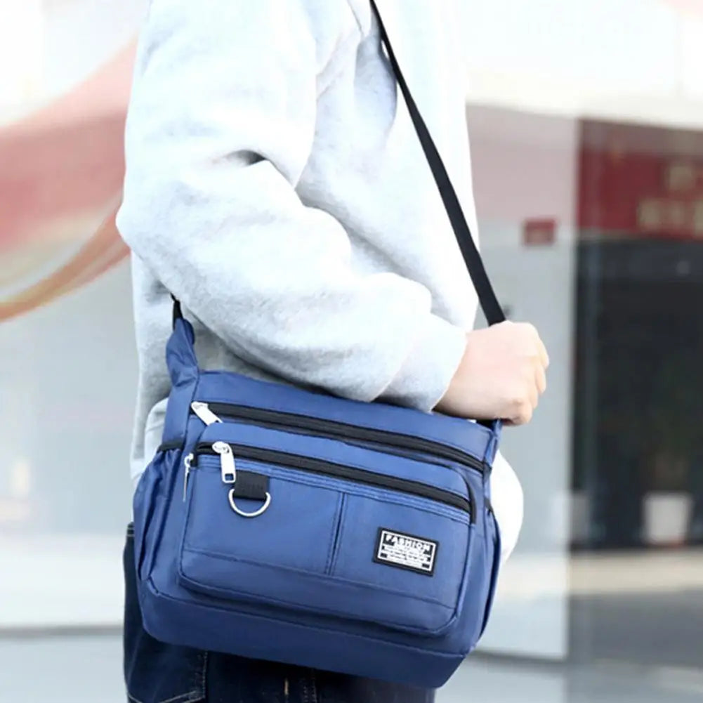 Bolso cruzado para hombre, bolsos de un solo hombro, bolsa de almacenamiento con múltiples bolsillos de gran capacidad, bolso de moda, bolsos cruzados de negocios