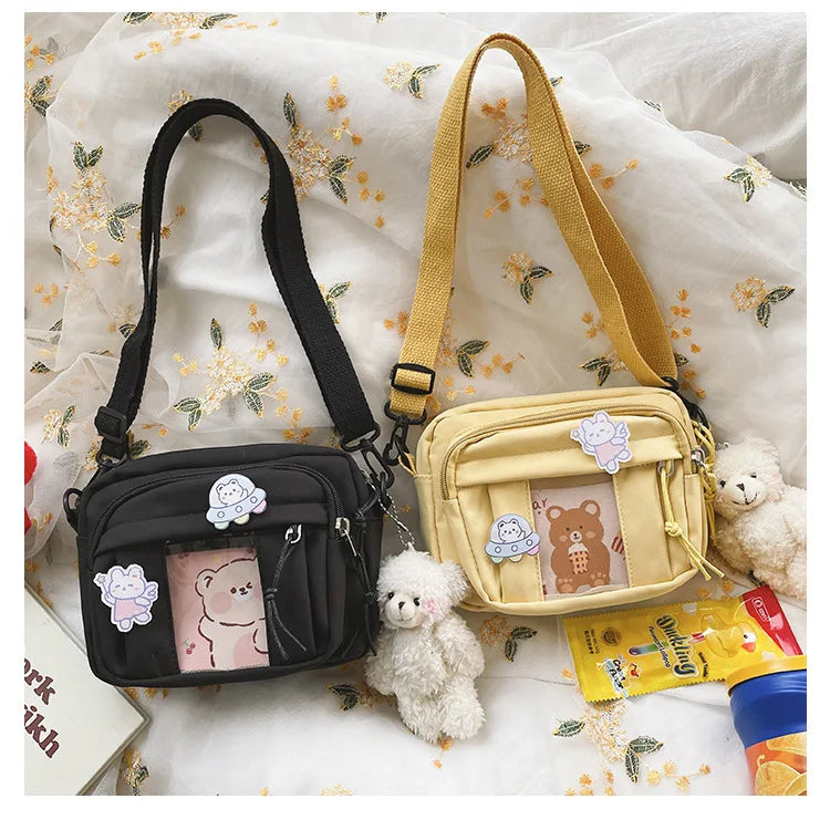 Nuevo Bolso Kawaii para niñas, novedad de 2024, Bolso transparente JK, Bolso cruzado pequeño para mujeres, bolsos y Bolsos de hombro, Bolso Itabag