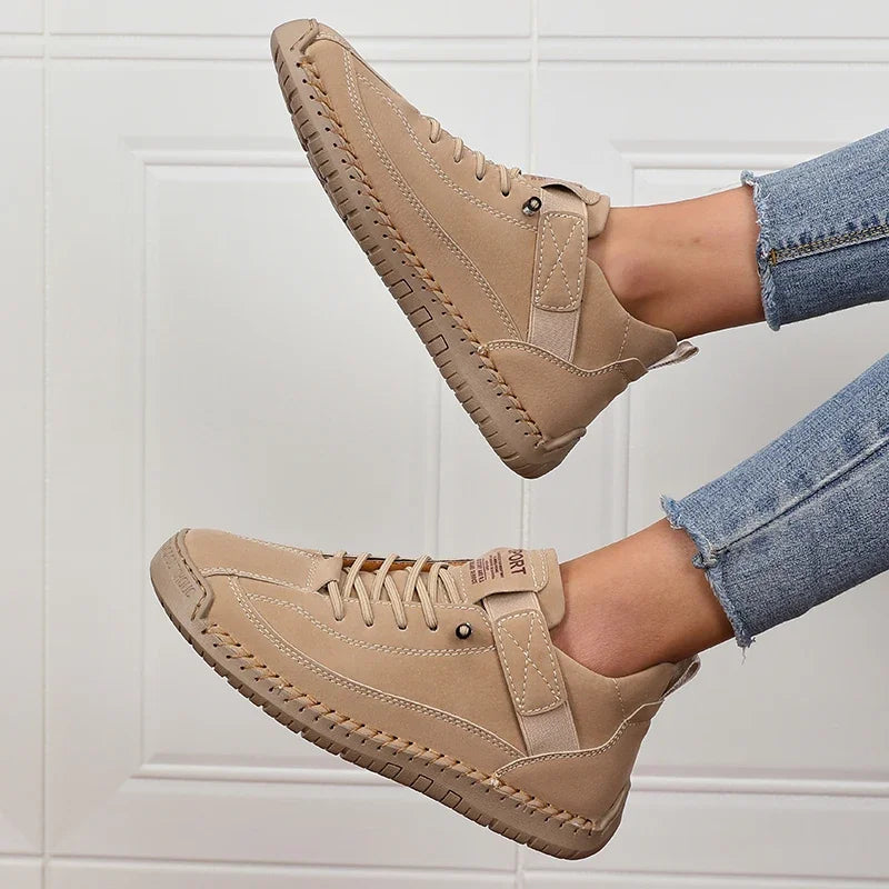 Botas de mujer de caña media para verano estilo británico Retro antideslizante ropa de trabajo zapatos de moda diseño lujoso mocasines de pareja