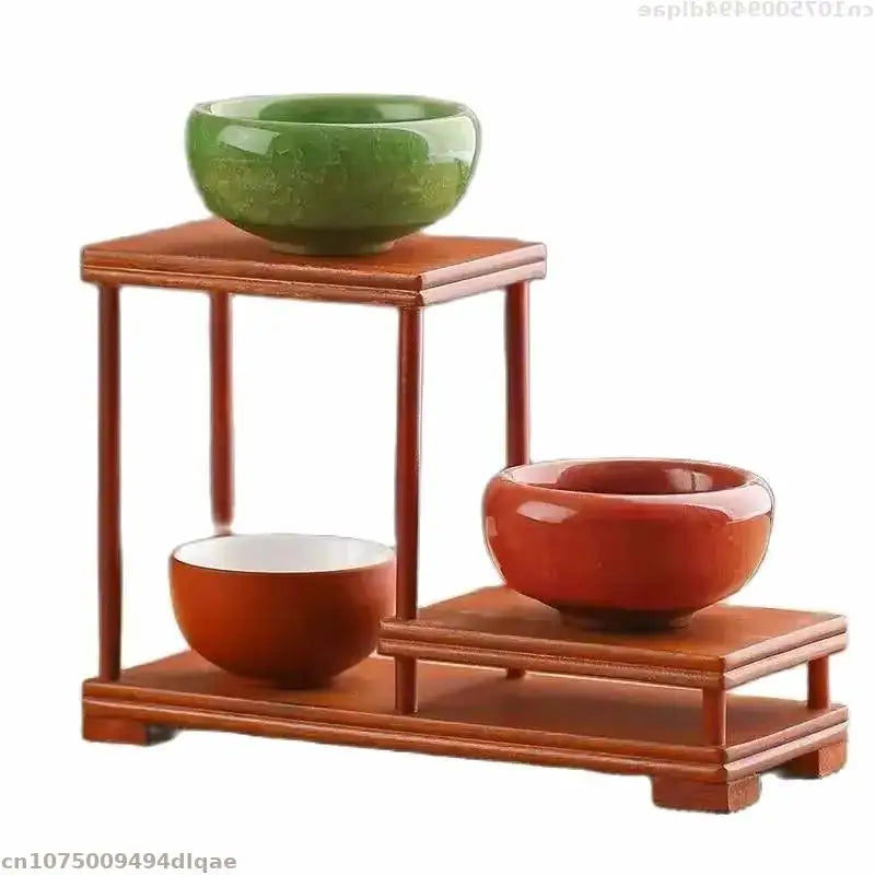 Artesanías de madera Natural, patio, jardines, decoraciones de invernadero, estantes para plantas, floreros, macetas, Bases de exhibición