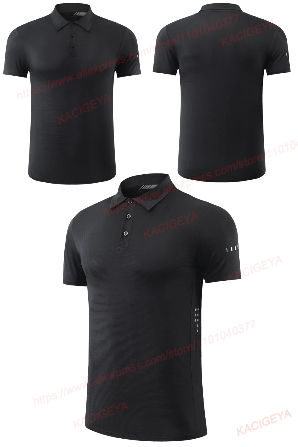 Golf solapa deporte manga corta entrenamiento al aire libre reflectante correr transpirable camiseta sólida calidad tenis gimnasio moda Jerseys