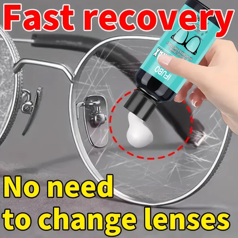 Crema reparadora de arañazos para gafas, pulido para arañazos de lentes y marcos, pulido y pulido de arañazos de lentes, adecuado para todos los anteojos