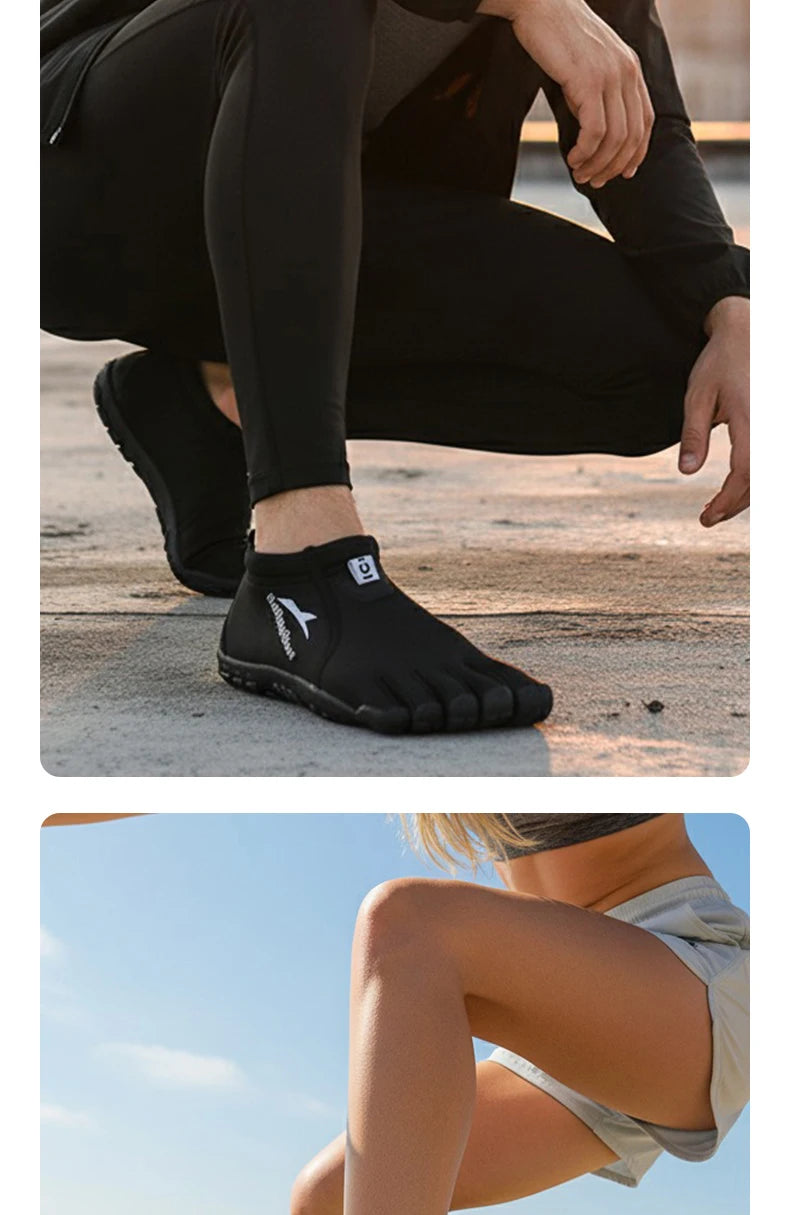 Zapatos de Neopreno de Cinco Dedos, Zapatillas de Agua Descalzas para Buceo, Voleibol de Playa y Caminatas en Arrecifes Costeros