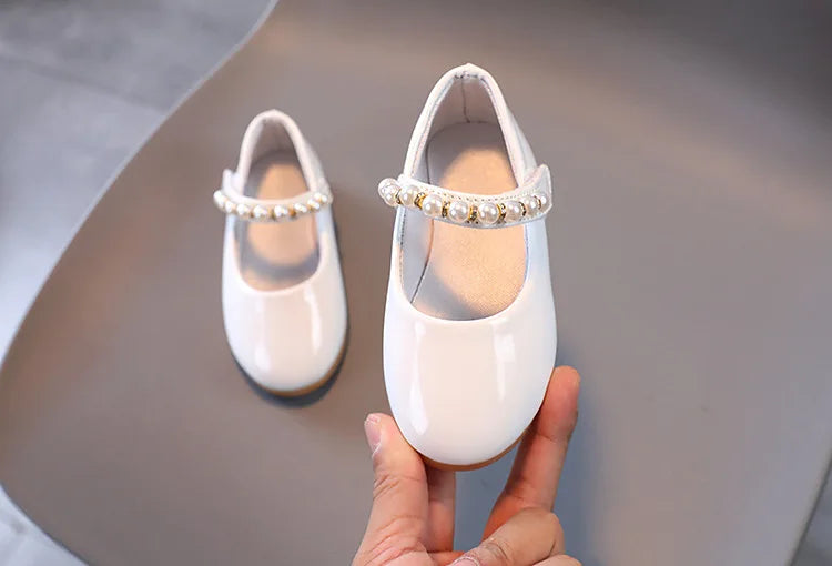 Zapatos de piel para niña, calzado de princesa, suela suave, Mary Jane, primavera y otoño