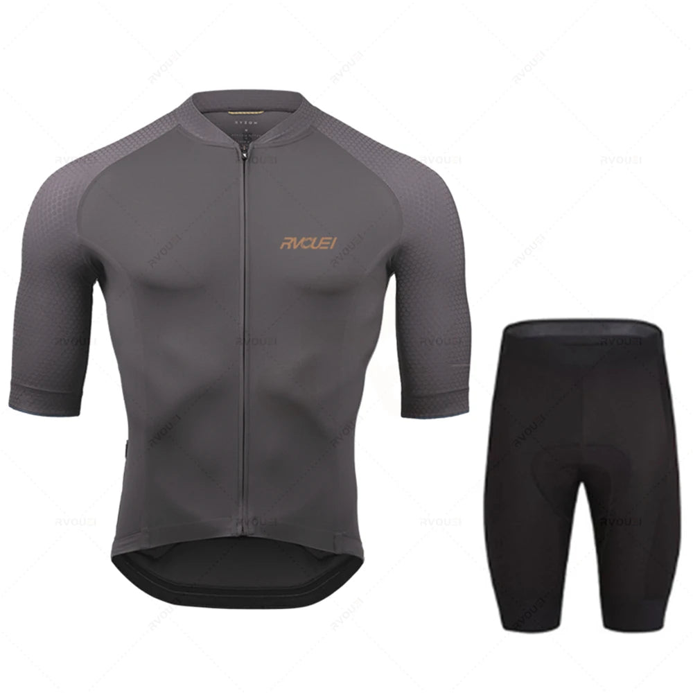 2025 Rvouei Pro Team Ropa de bicicleta hombres nueva Ropa de bicicleta de carretera Ropa de carreras transpirable Ciclismo Jersey conjunto Ropa Ciclismo Maillot