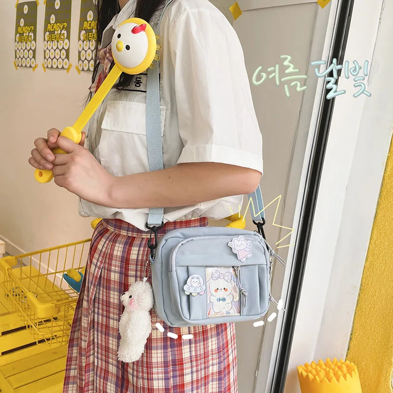 Nuevo Bolso Kawaii para niñas, novedad de 2024, Bolso transparente JK, Bolso cruzado pequeño para mujeres, bolsos y Bolsos de hombro, Bolso Itabag