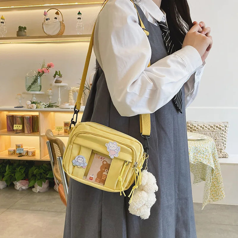 Nuevo Bolso Kawaii para niñas, novedad de 2024, Bolso transparente JK, Bolso cruzado pequeño para mujeres, bolsos y Bolsos de hombro, Bolso Itabag
