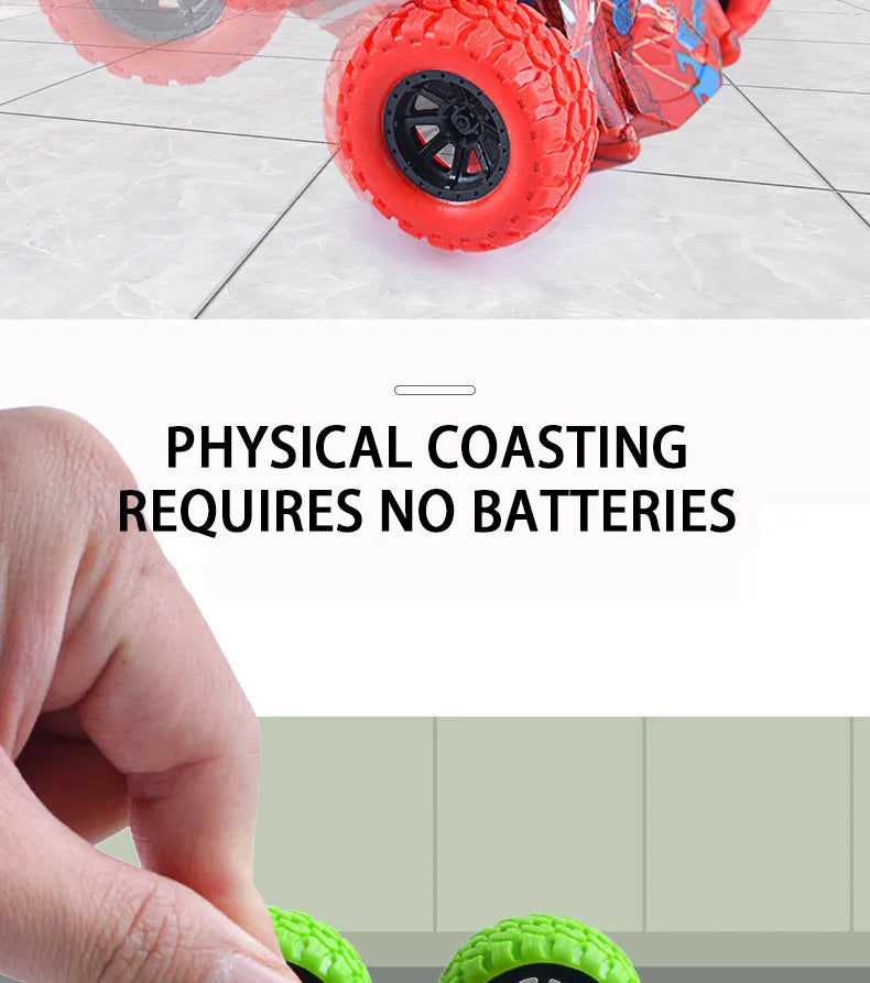 Coche de juguete para niños, divertido coche de doble cara, seguridad inercial, anticolisión, anticaída, modelo anticaída para niños, vehículo todoterreno deslizante
