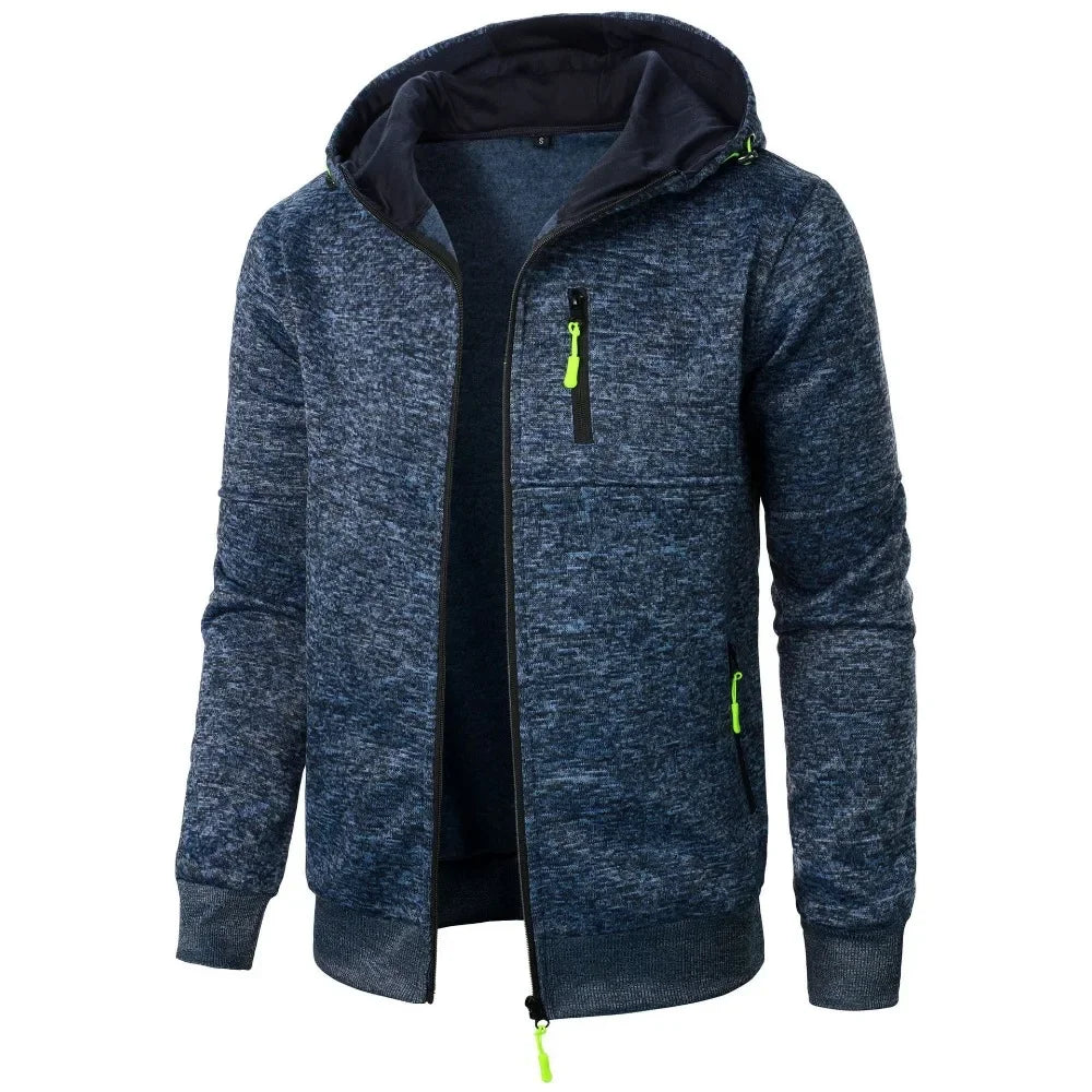 Sudadera informal con capucha para hombre, ropa deportiva ajustada, chaqueta de otoño, chándal, ropa de calle