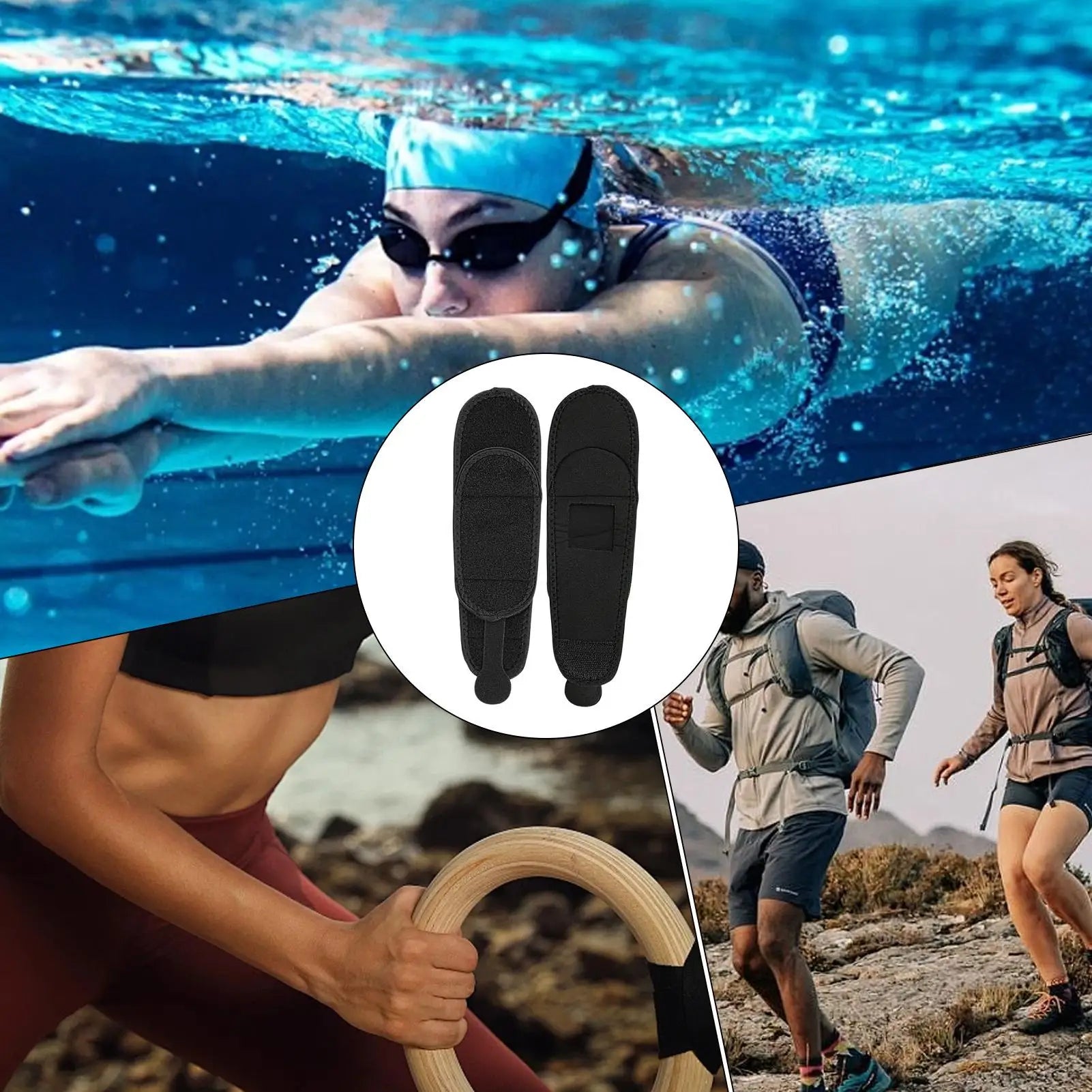 Deportes compresión Fitness bádminton Anti esguince bobinado protección de muñeca transpirable correa ajustable palma de la mano